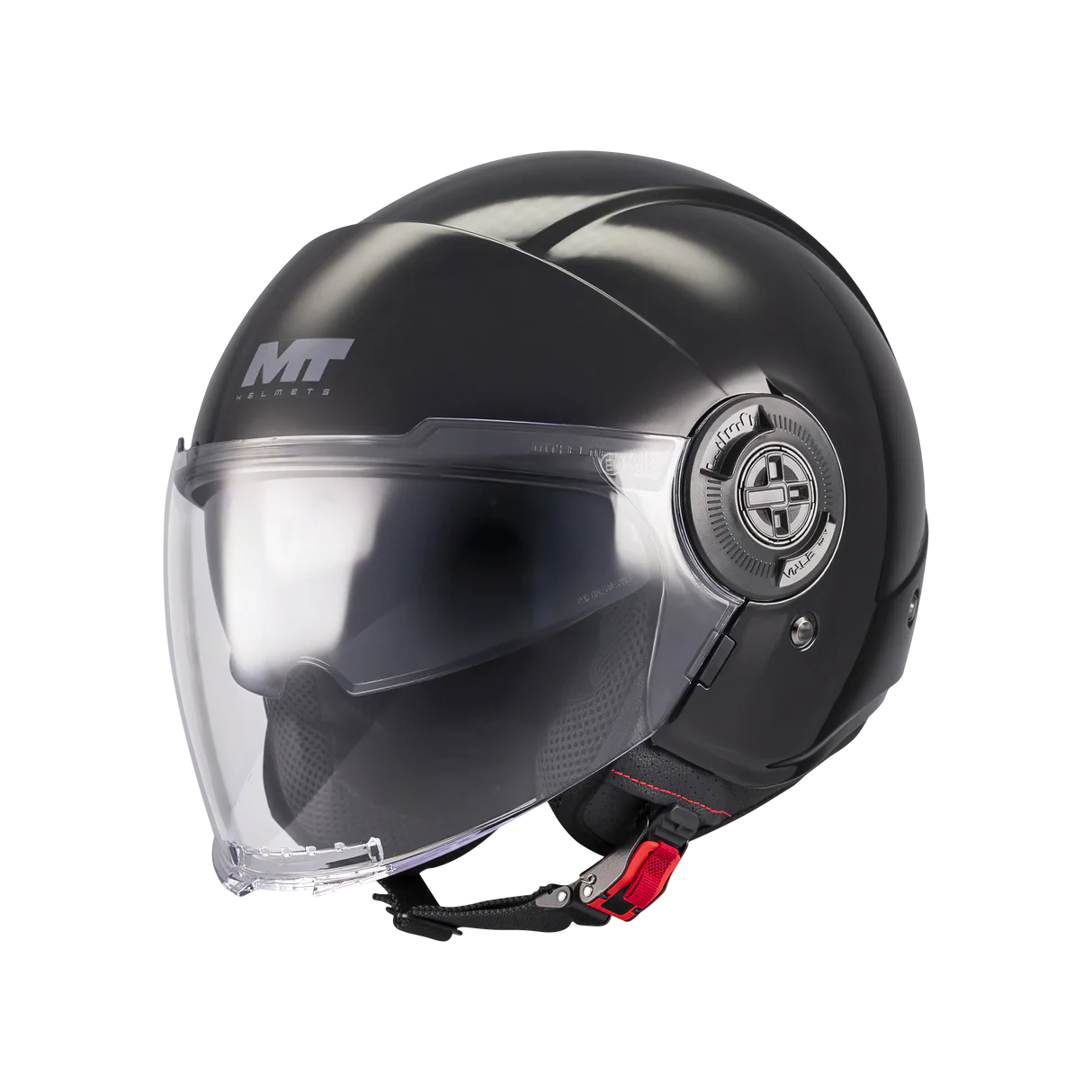 CASQUE MT VIALE NOIR GLOSS + VISIÈRE FUMÉE