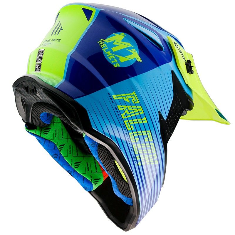 CASQUE MT FALCON SYSTEM C3 JEAUNE FLUO