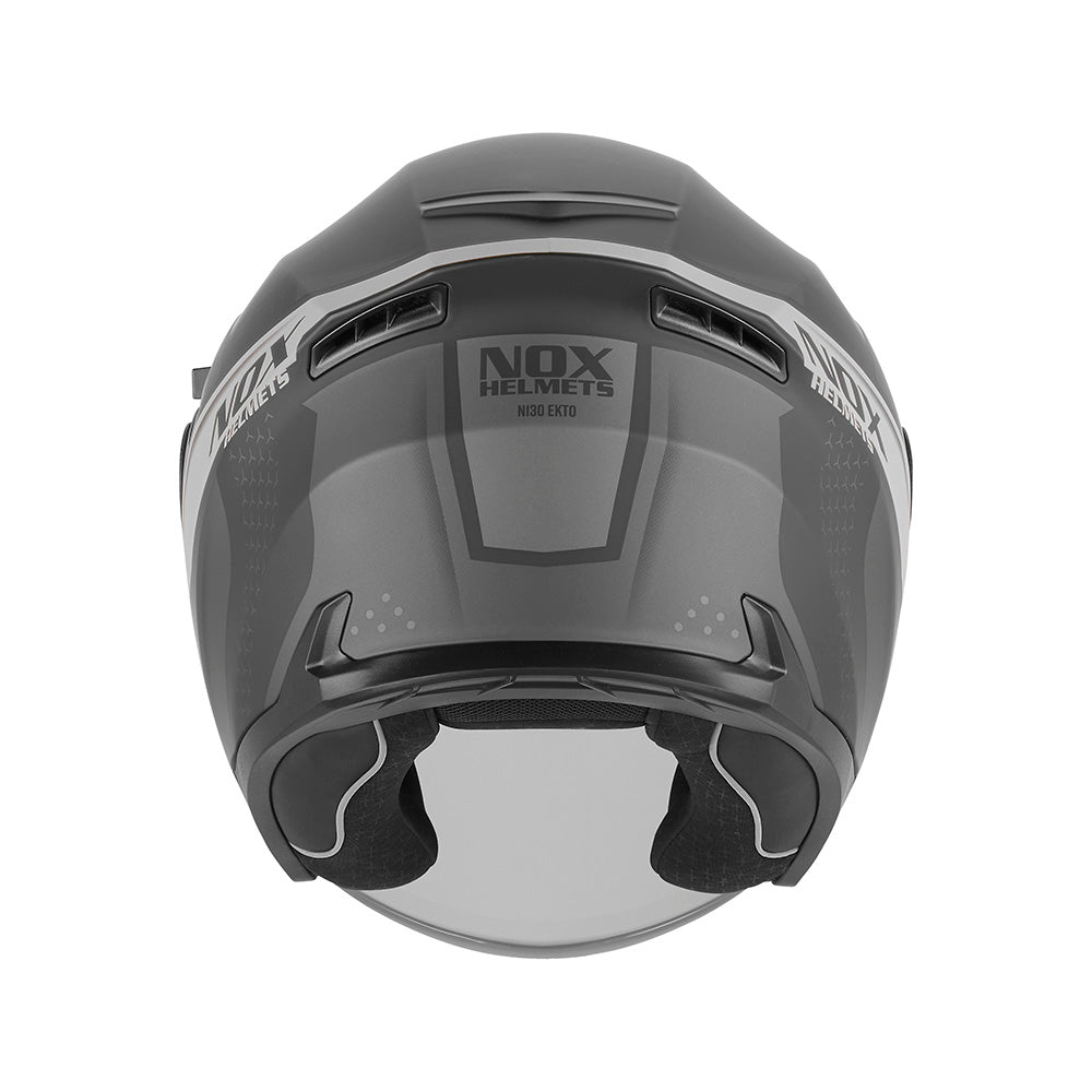 CASQUE JET N130 EKTO NOIR MAT ARGENT