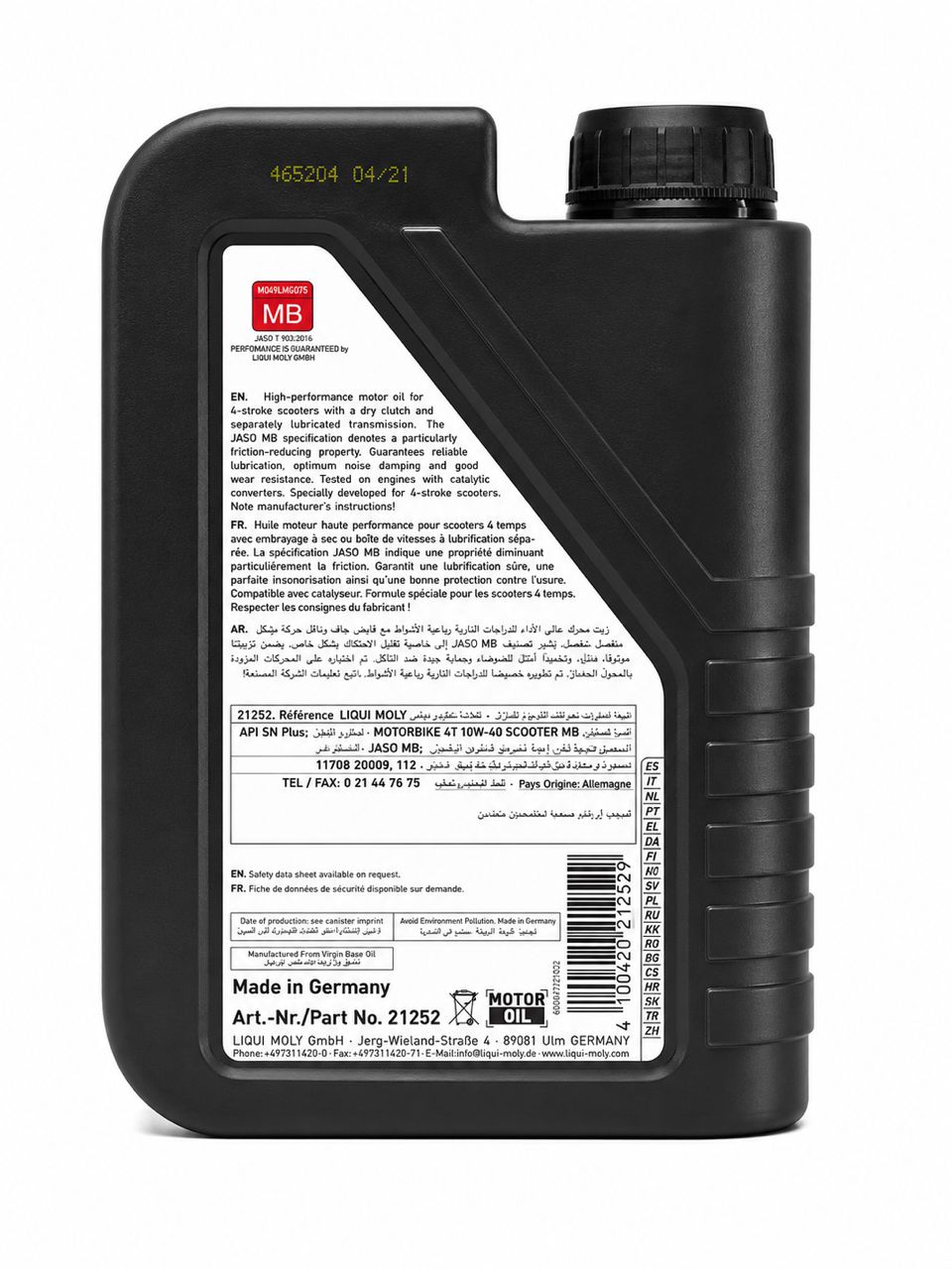 HUILE LIQUIMOLY 10W40 4T