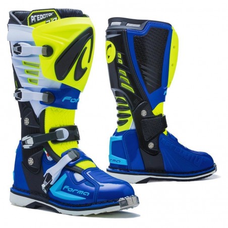 BOTTES PREDATOR 2.0 JAUNE FLUO BLANC BLEU
