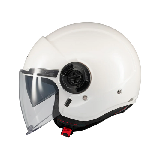 CASQUE MT VIALE BLANC + VISIÈRE FUMÉE