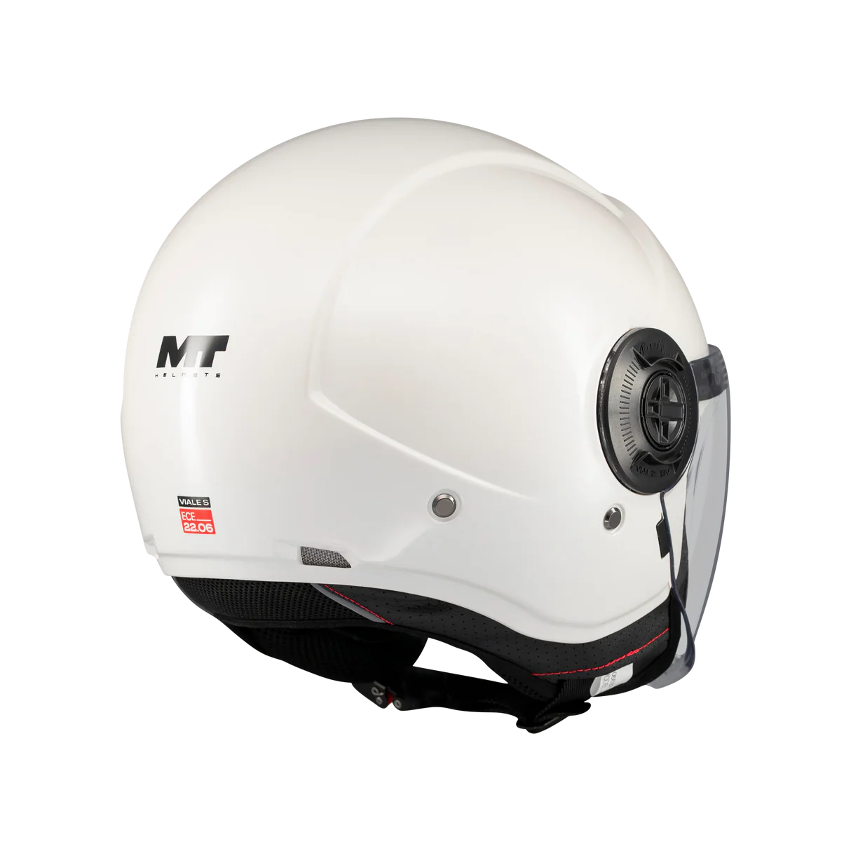 CASQUE MT VIALE BLANC + VISIÈRE FUMÉE