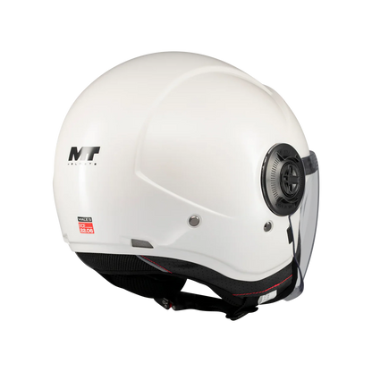 CASQUE MT VIALE BLANC + VISIÈRE FUMÉE