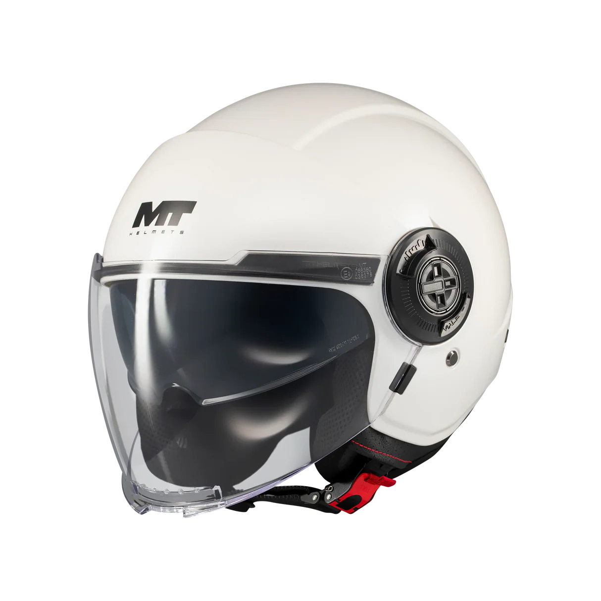 CASQUE MT VIALE BLANC + VISIÈRE FUMÉE