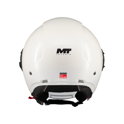 CASQUE MT VIALE BLANC + VISIÈRE FUMÉE
