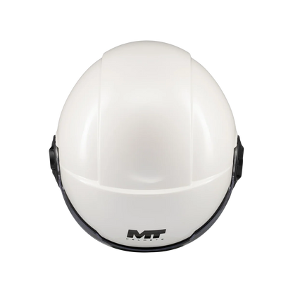 CASQUE MT VIALE BLANC + VISIÈRE FUMÉE