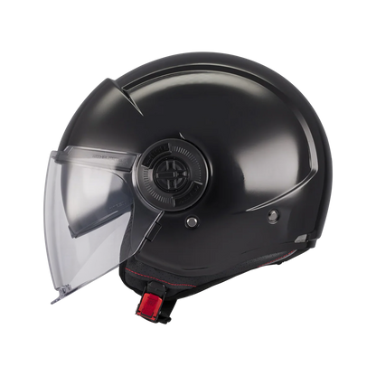 CASQUE MT VIALE NOIR GLOSS + VISIÈRE FUMÉE