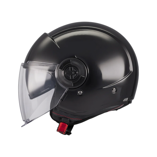 CASQUE MT VIALE NOIR GLOSS + VISIÈRE FUMÉE