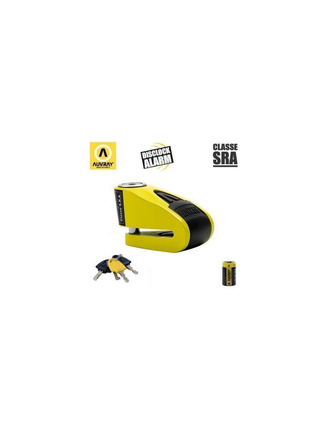 BLOC DISQUE ALARME AUVRAY B-LOCK 06 Inox | Jaune