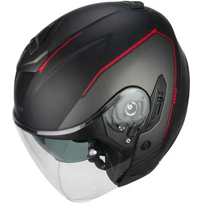 Casque Jet CGM 160G JAD RIDE Noir Rouge Mat