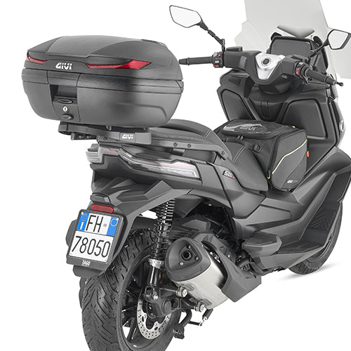 Top case GIVI V45 ARENA 45 litres, noir gaufré avec catadioptres rouges