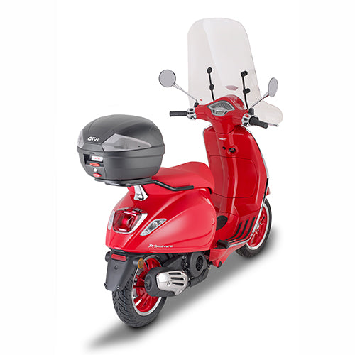 Top case GIVI noir gaufréavec catadioptres fumés, platine incluse et vis de fixation, 29 litres