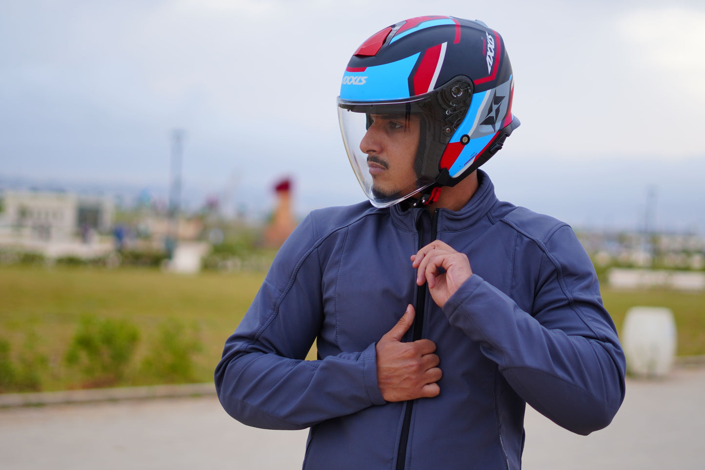 CASQUE AXXIS MIRAGE SV BLEU 