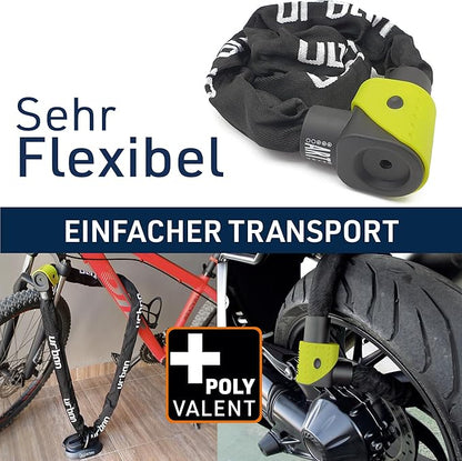 URBAN SECURITY  10K120 Chaine Antivol en Acier Trempé ø10mm, Cadenas à Chaîne Haute