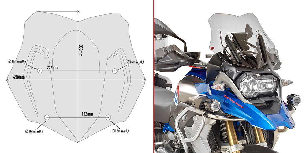 PARE BRISE GIVI BMW R-1200GS R-1250GS