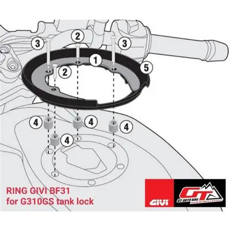 kit de fixation Sacoche Réservoir BMW > g 310 r (17 > 25)