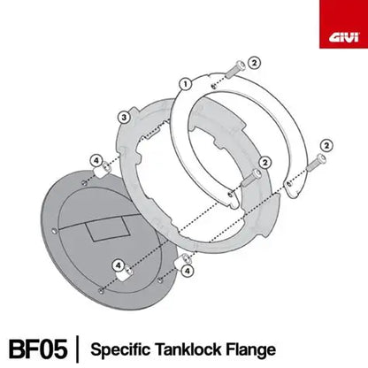 kit de fixation Sacoche  Réservoir Givi Yamaha (MT-125, MT-07, Ténéré, Tracer 7…)