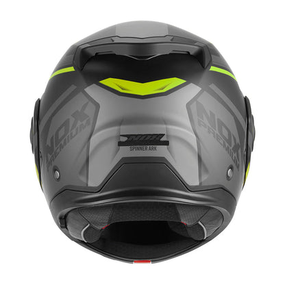 NOX PREMIUM CASQUE MODULABLE SPINNER ARK NOIR MAT JAUNE
