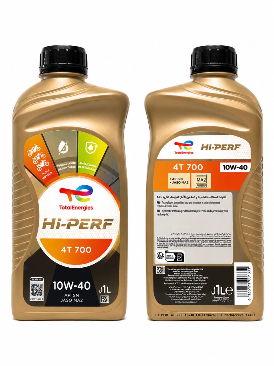 HUILE  TOTAL 10W40 4T-700
