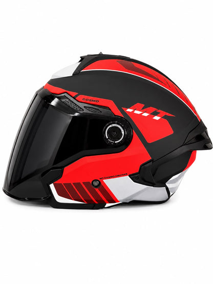 CASQUE MT COSMO ROUGE/NOIRE