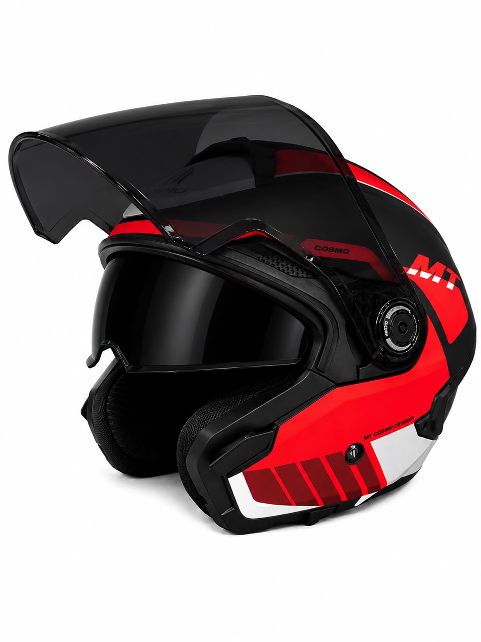 CASQUE MT COSMO ROUGE/NOIRE