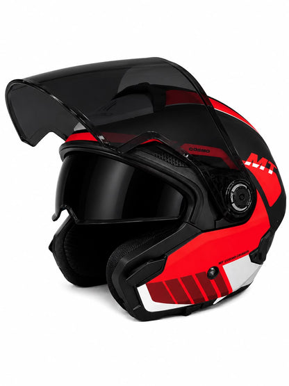 CASQUE MT COSMO ROUGE/NOIRE