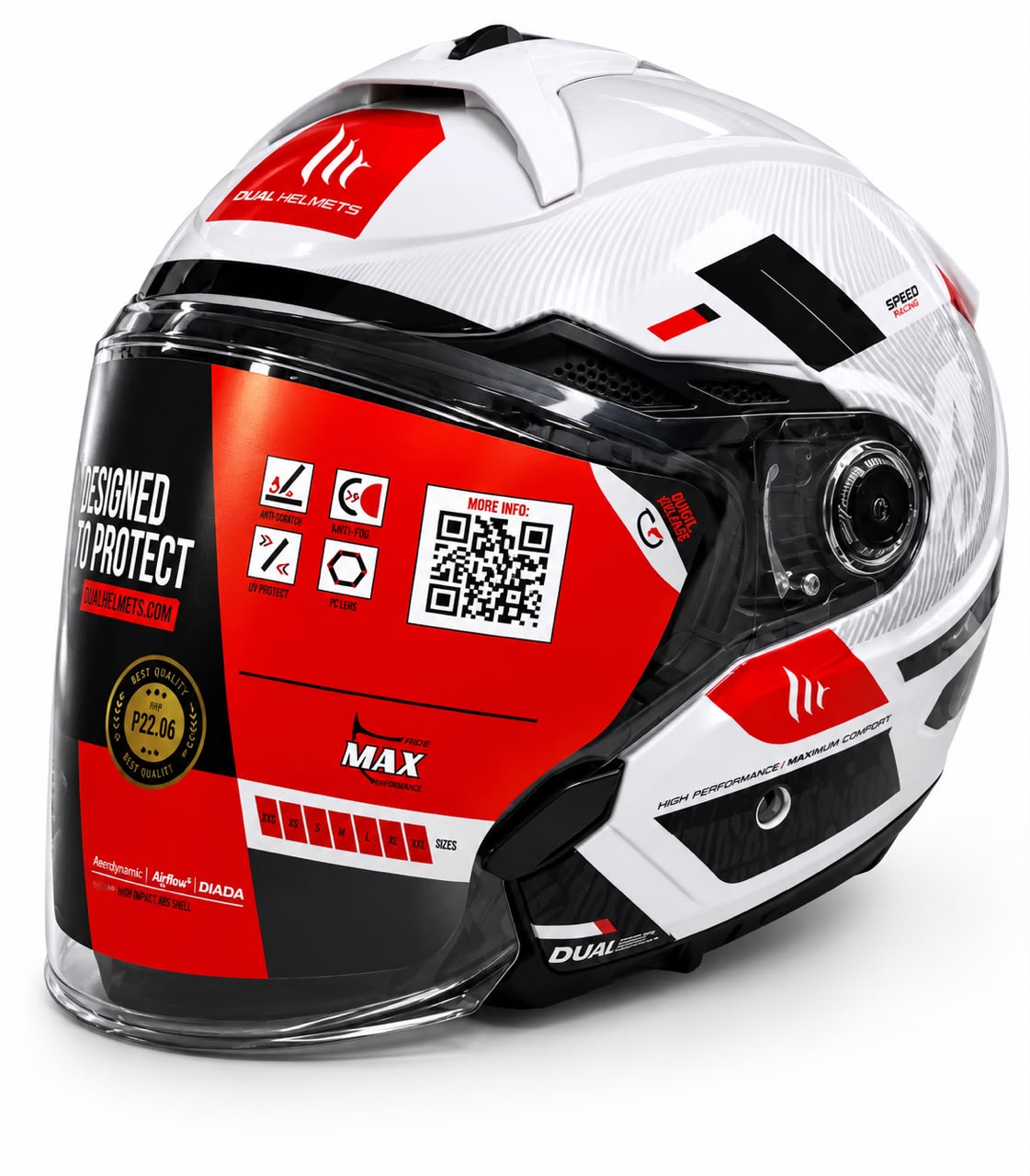 CASQUE MT COSMO BLANC