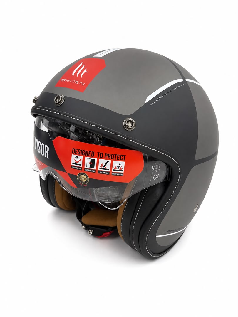 CASQUE MT LEMANS + VISIÈRE FUMÉE
