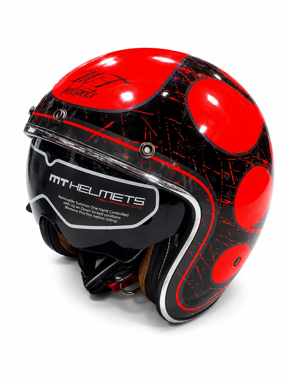 CASQUE MT LEMANS + VISIÈRE FUMÉE