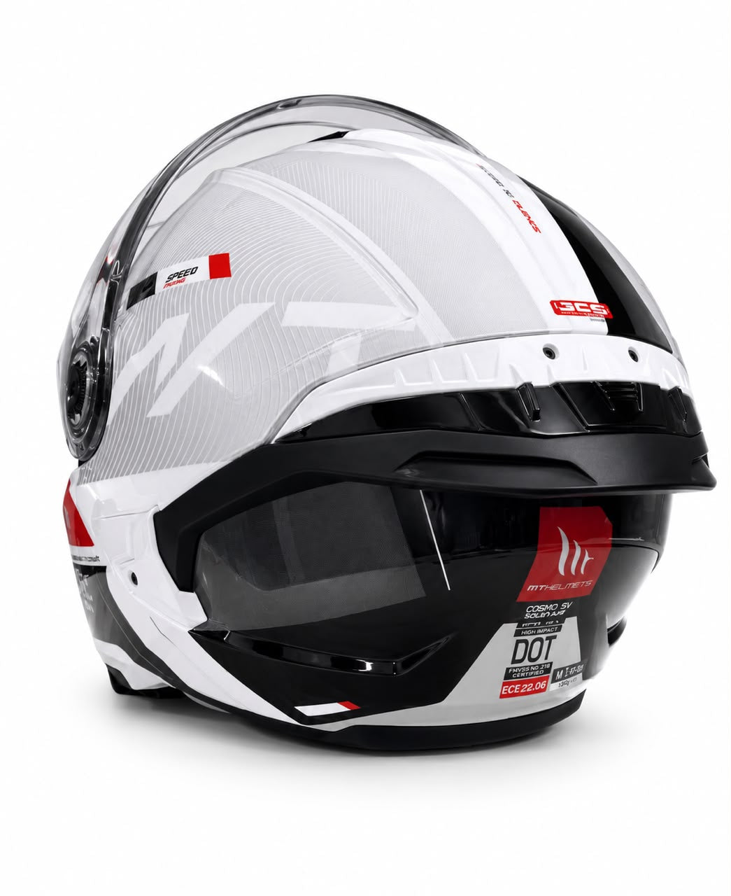 CASQUE MT COSMO BLANC