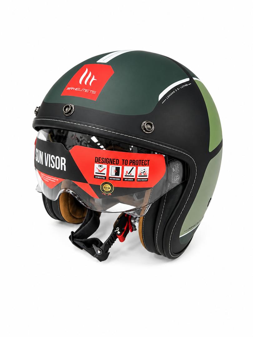 CASQUE MT LEMANS + VISIÈRE FUMÉE