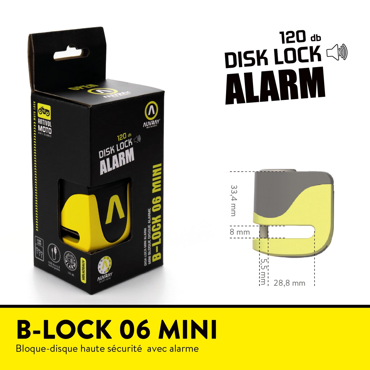 BLOC DISQUE ALARME AUVRAY B-BLOCK 06 MINI