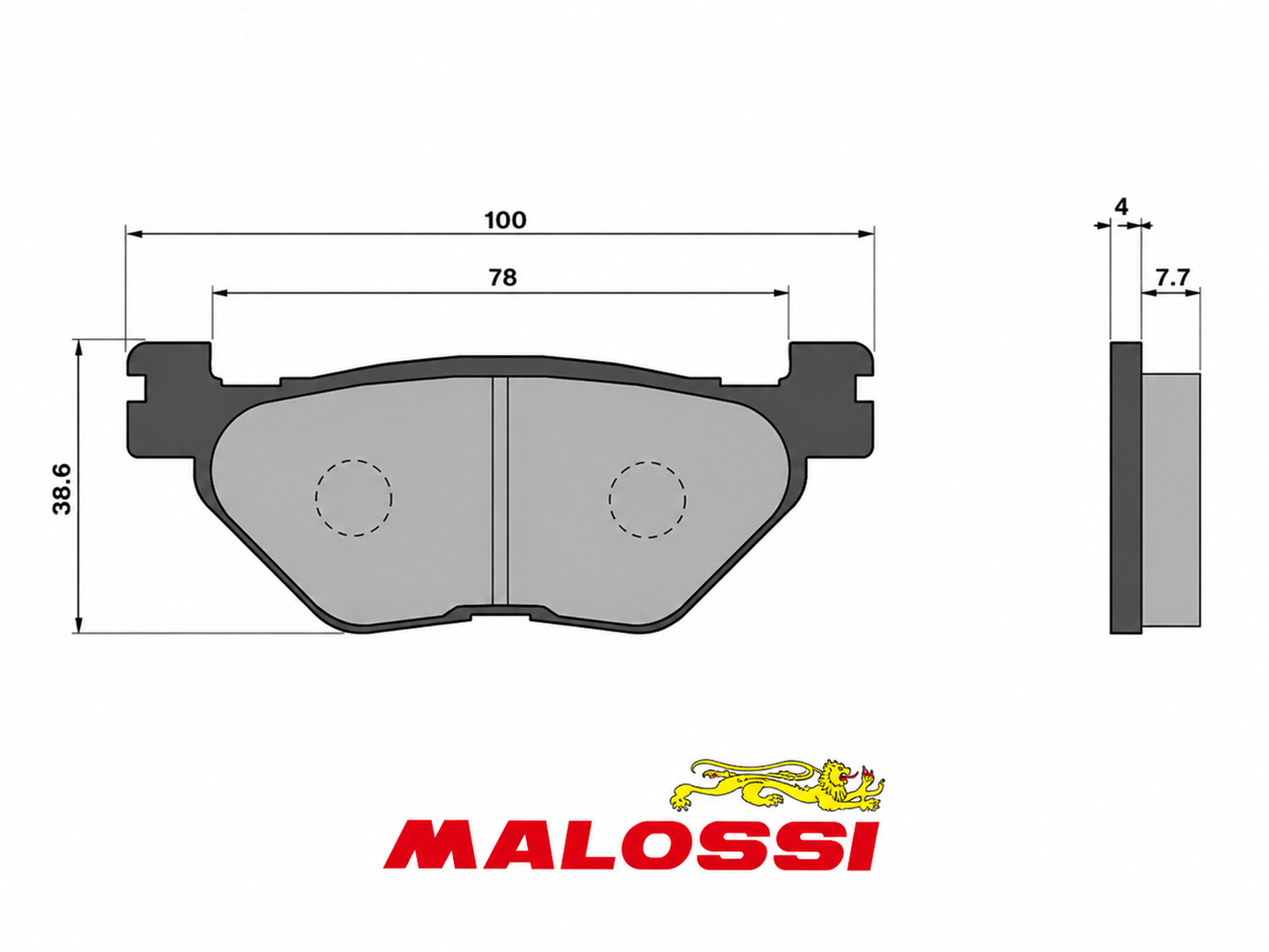 PLAQUETTE DE FREIN MALOSSI YAMAHA TMAX AR
