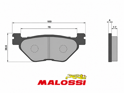 PLAQUETTE DE FREIN MALOSSI YAMAHA TMAX AR