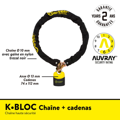 Chaîne avec cadenas AUVRAY 2M